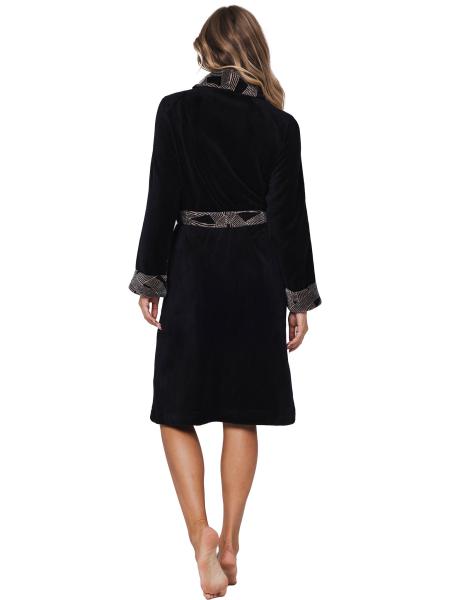 Badjas fleece 171252-246-1 999 Black