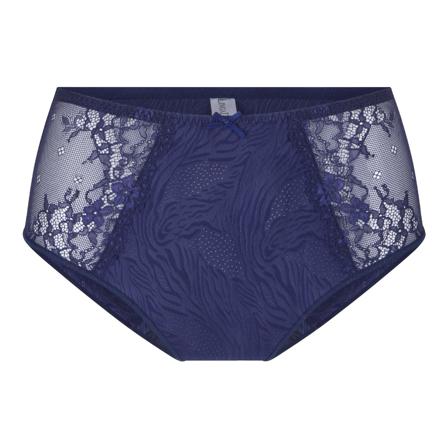 DAILY High Waist Brief 1400B-1 120 Blue ribbon jacquard