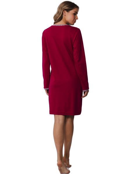 Nachthemd 10242-158-2 273 donker rood