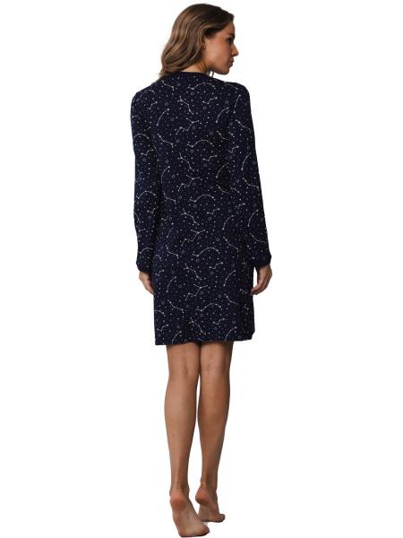 Nachthemd 11242-420-4 526 donker blauw