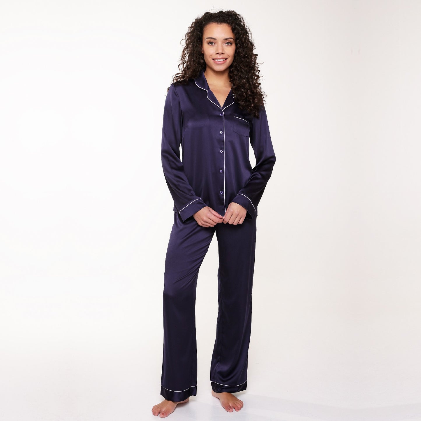 Satin Pyjama set 6203SET 121 Blue ribbon