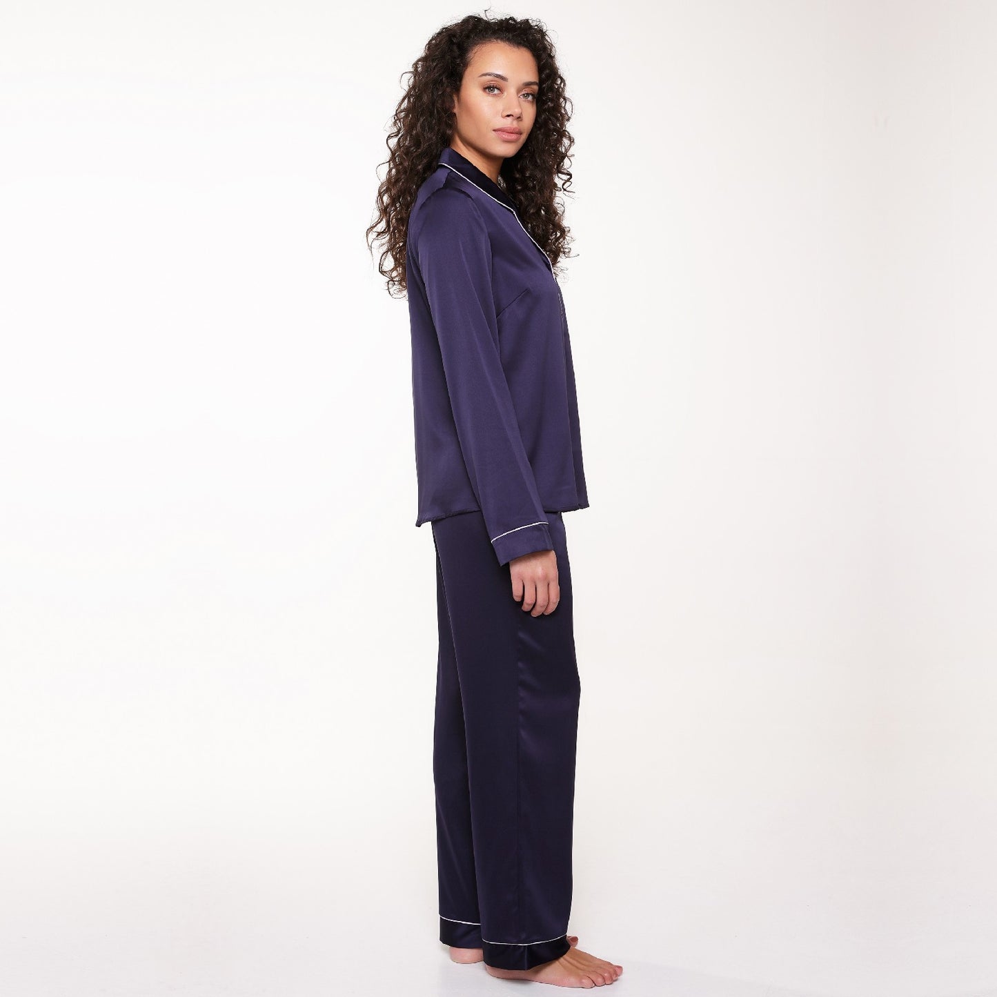 Satin Pyjama set 6203SET 121 Blue ribbon