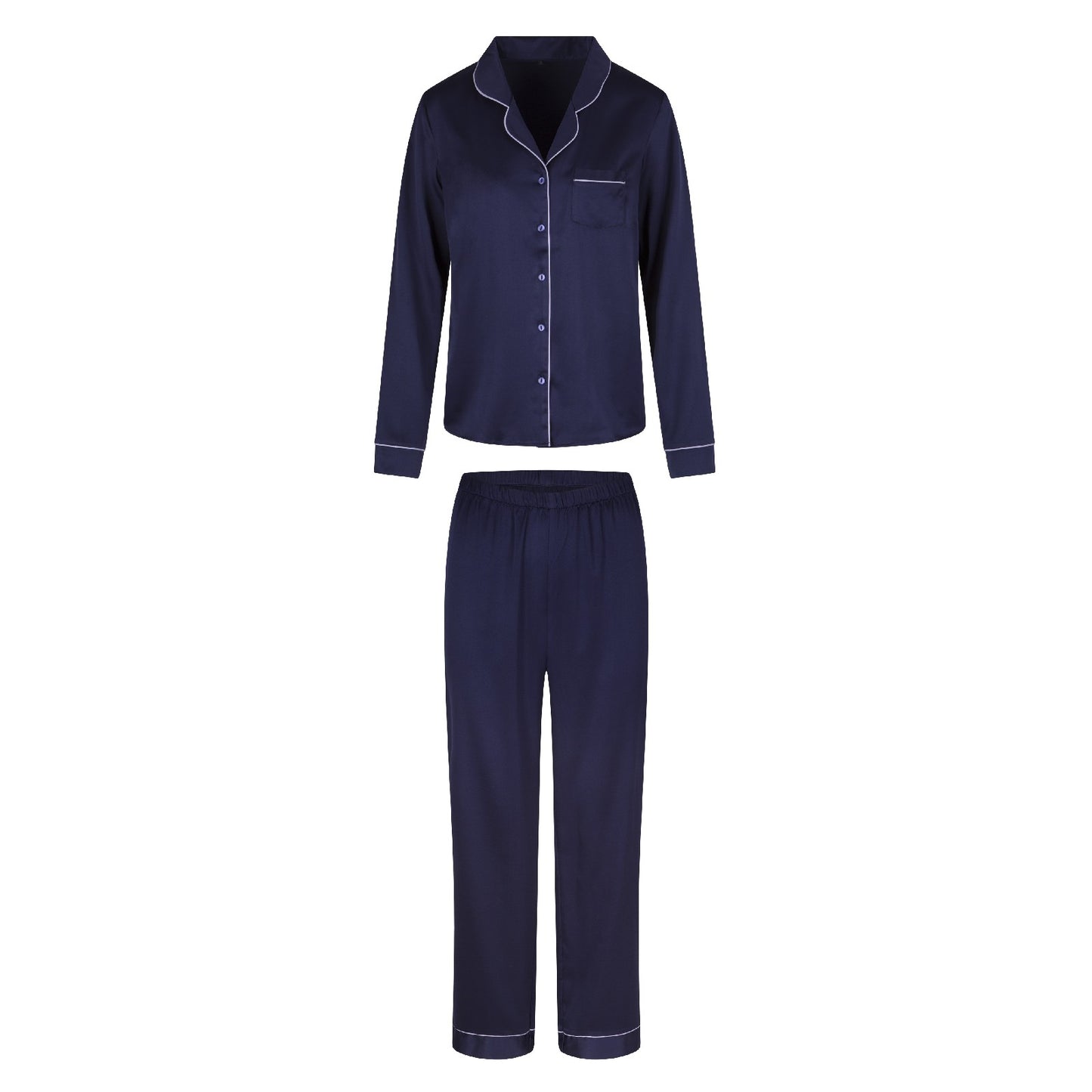 Satin Pyjama set 6203SET 121 Blue ribbon