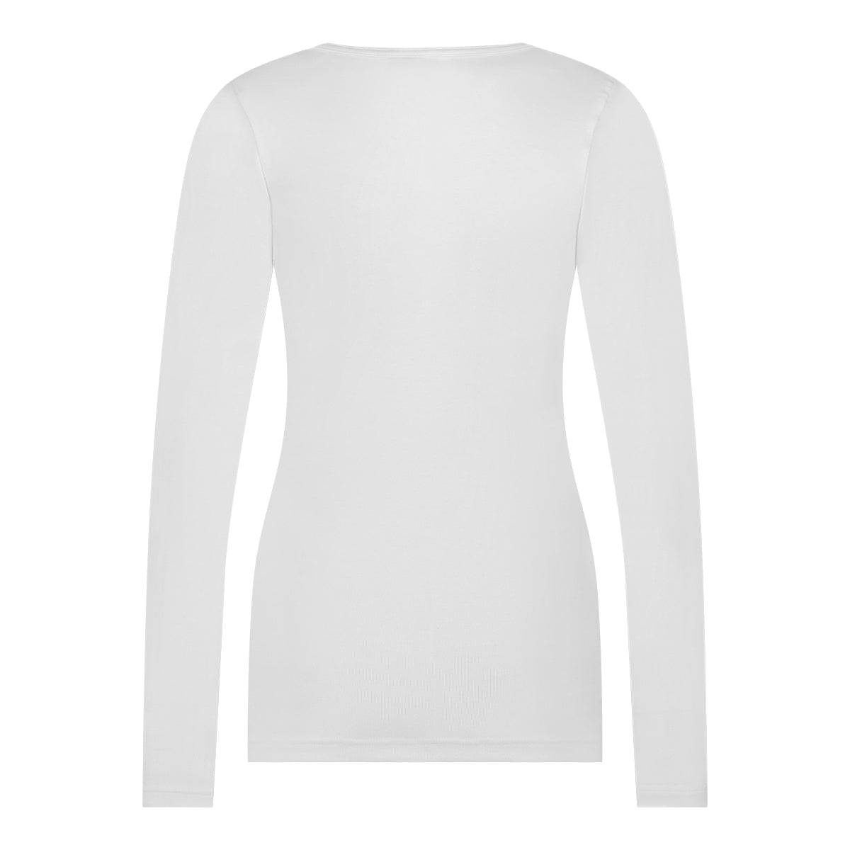 Shirt LS round neck lace 60381 015 snow white