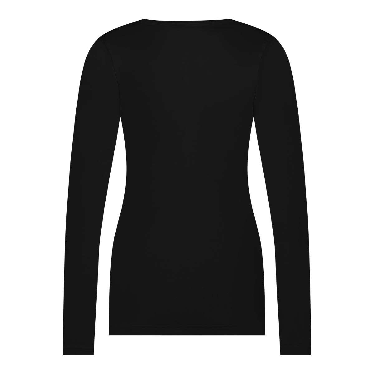 Shirt LS round neck lace 60381 090 black