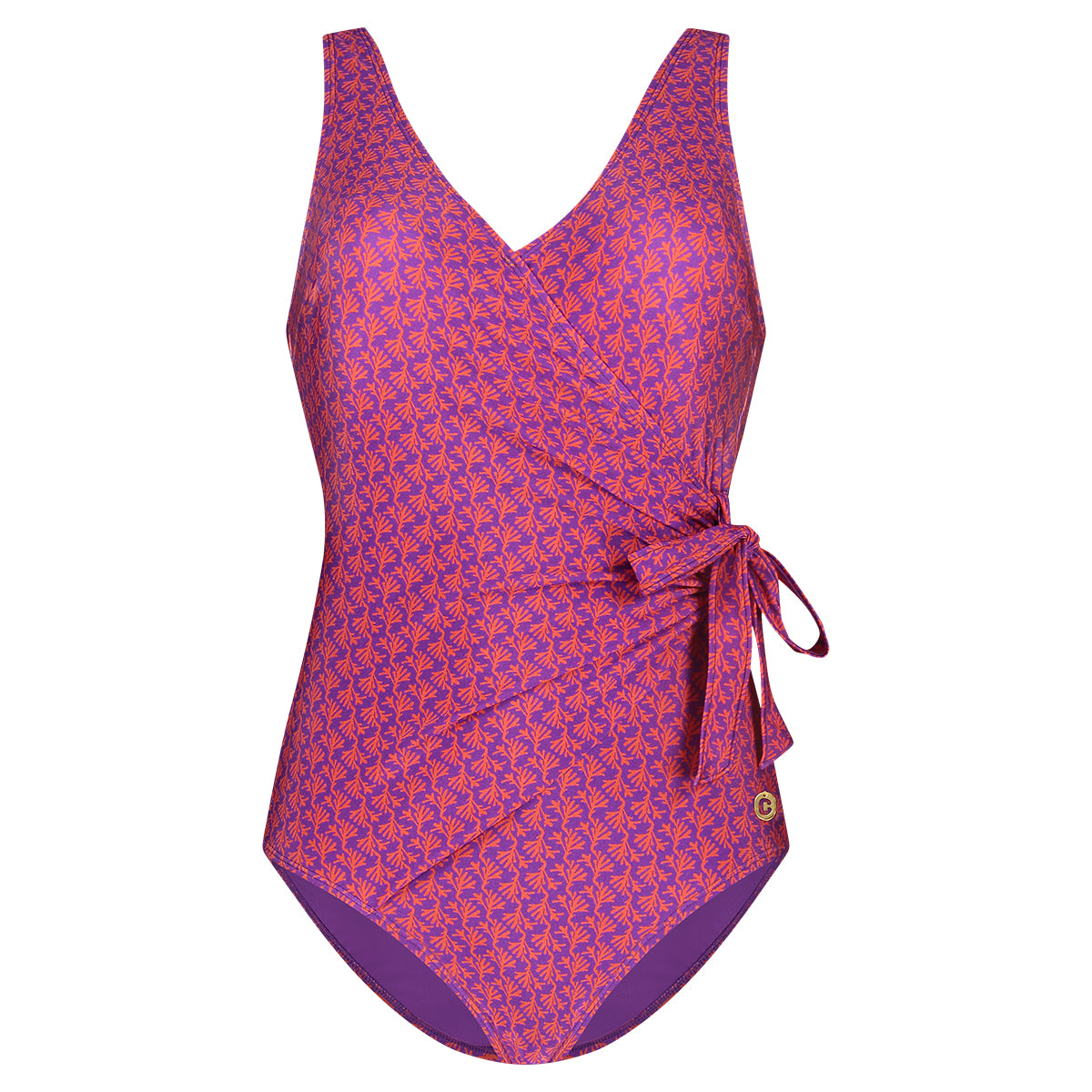 Swimsuit v-neck padded 60031 5068 coral