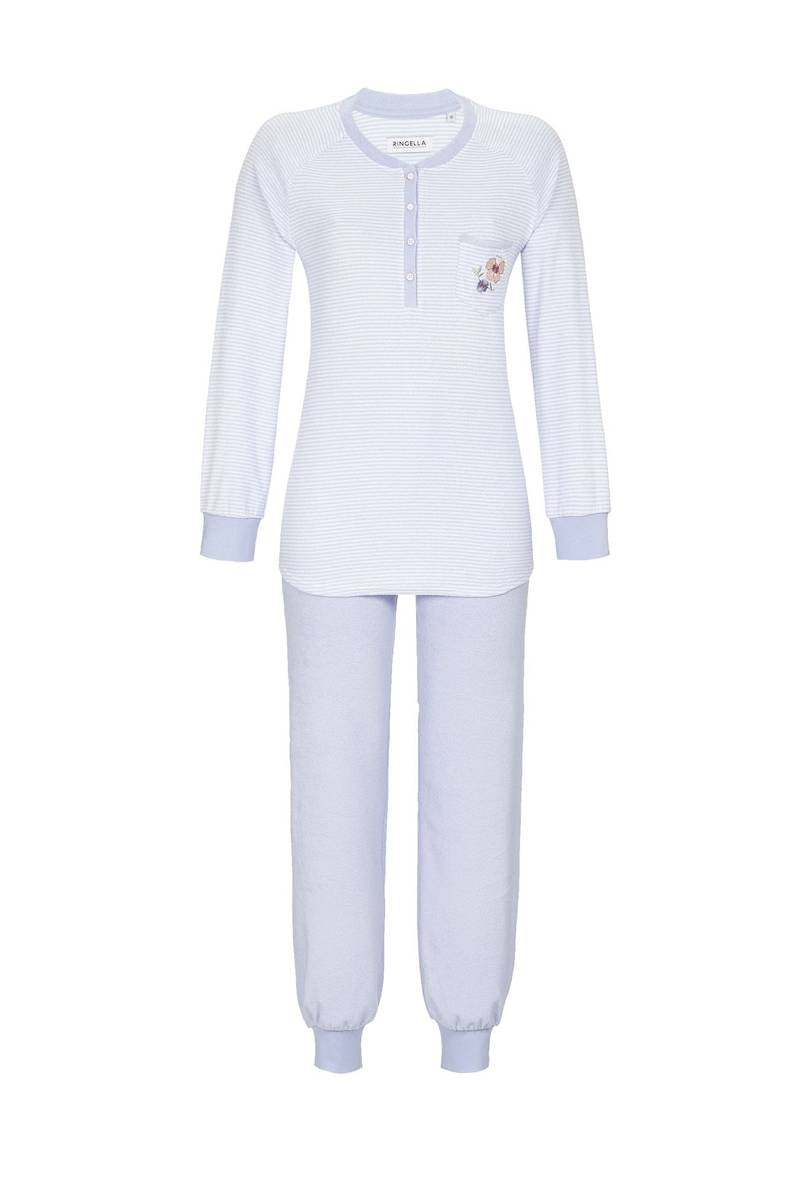 Pyjama badstof 0518239 220 blauw