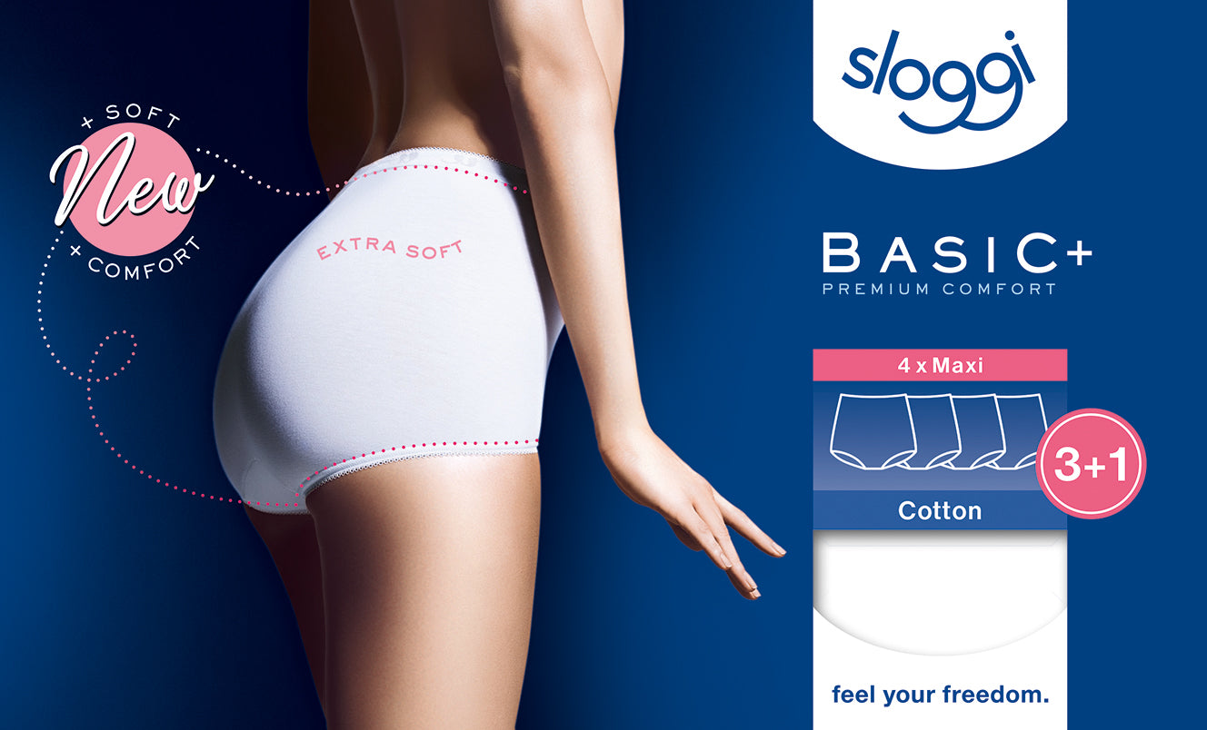 sloggi Basic+ Maxi 4P 10028378 0003 WHITE