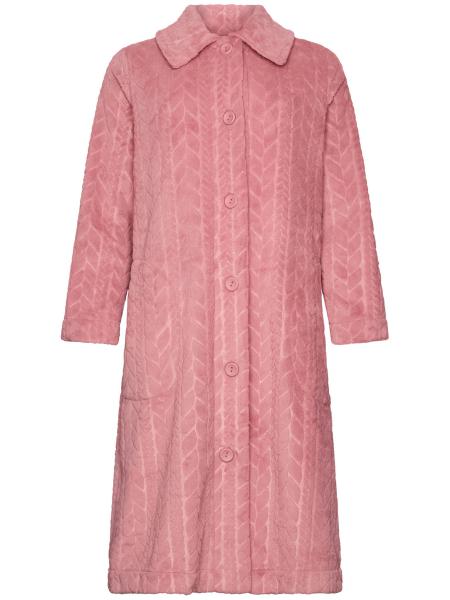 Badjas knoop fleece 171252-170-3 220 dark pink