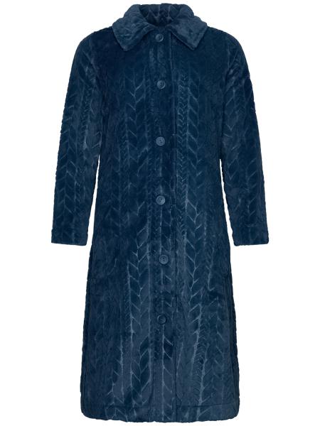 Badjas knoop fleece 171252-170-3 520 dark blue