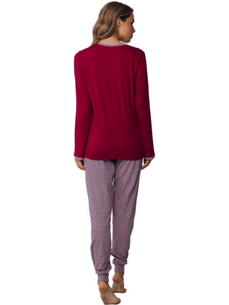 Pyjama 20242-158-2 273 donker rood