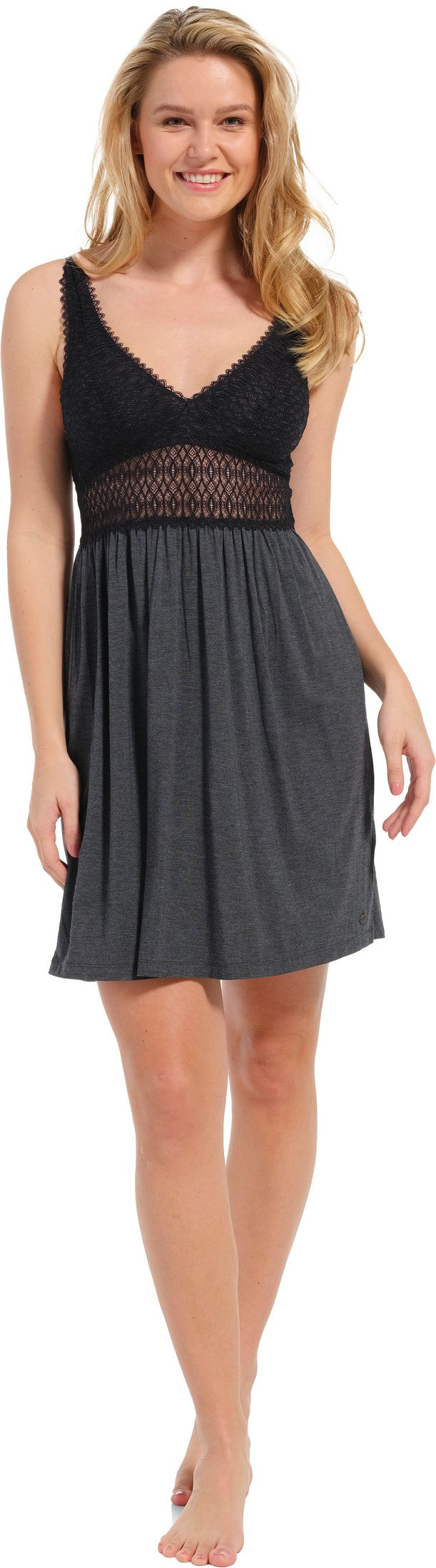 Slipdress 15232-348-0 dark grey 923