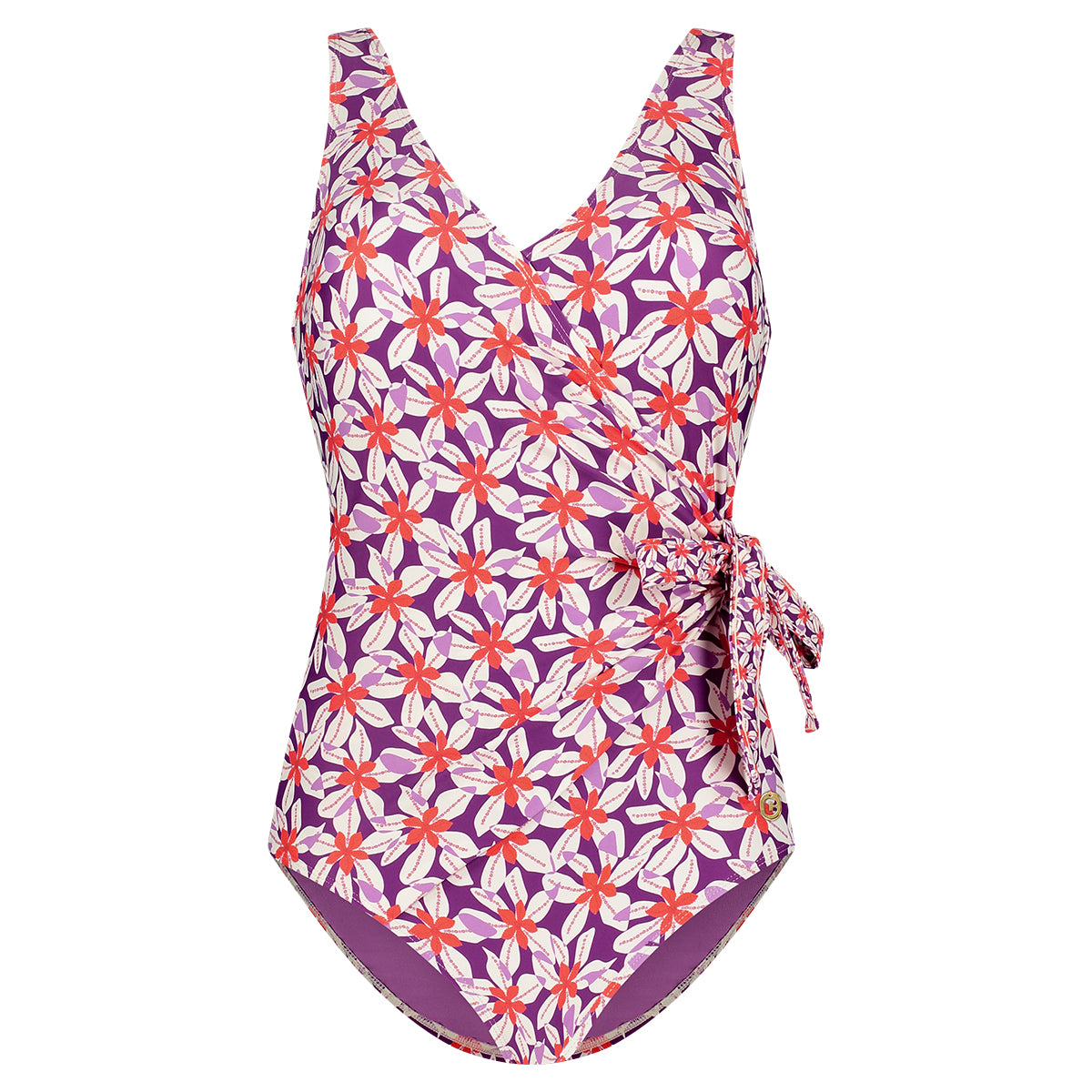 Swimsuit v-neck padded 60031 5069 summer flowers