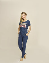 Afbeelding in Gallery-weergave laden, Ladies t-shirt E39150-38 17 Navy

