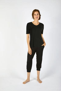 Lounge Basic Shirt km 16 460 874  0 200 schwarz