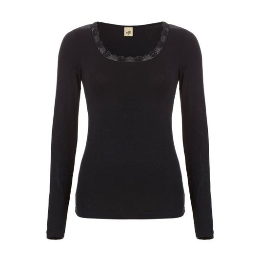 Women thermo lace long sleeve 30238 090 black